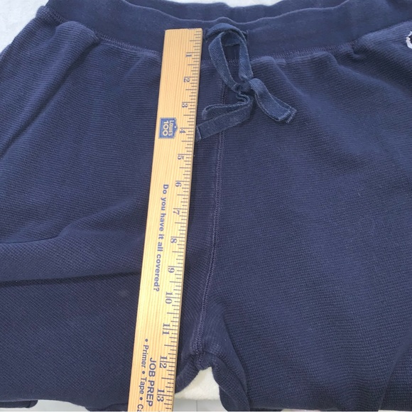 Polo Ralph Lauren navy blue waffle knit sleep pants loungewear size large pocket - Picture 7 of 11